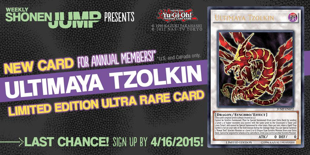 Weekly Shonen Jump April 2015 membership