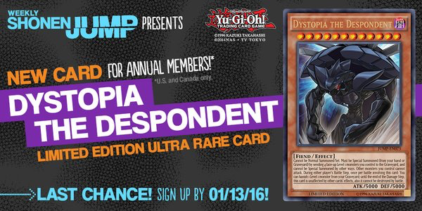 Weekly Shonen Jump January 2016 membership